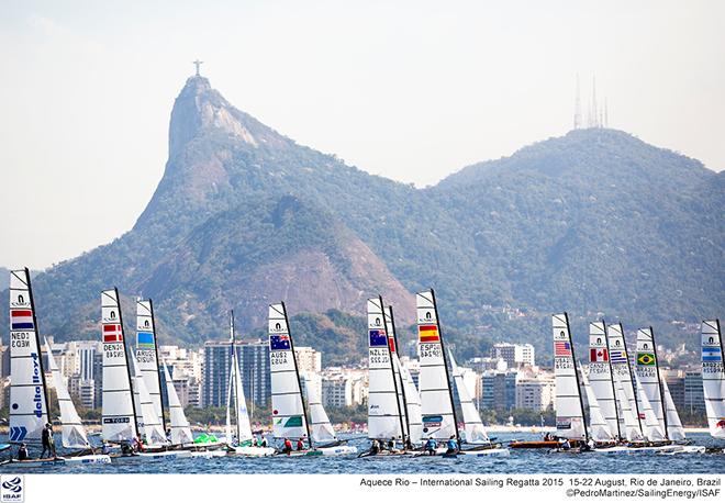 Nacra 17 fleet  - Aquece Rio - International Sailling Regatta 2015 © Pedro Martinez / Sailing Energy http://www.sailingenergy.com/